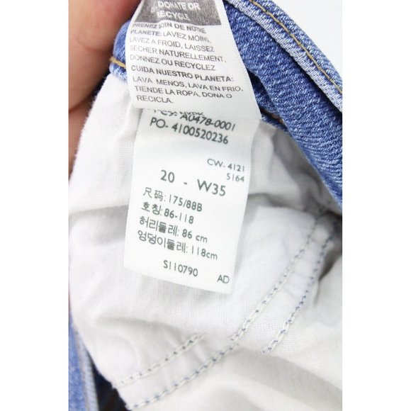 Signature Levi's Strauss Jeans Women Blue Light Washed High Rise Straight 20 W35 - Picture 10 of 10